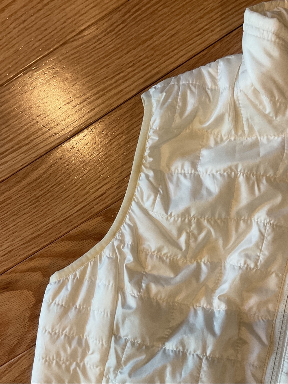 Patagonia Women's Nano Puff Lightweight Quilted Vest cream medium Gorpcore EUC - Picture 8 of 14